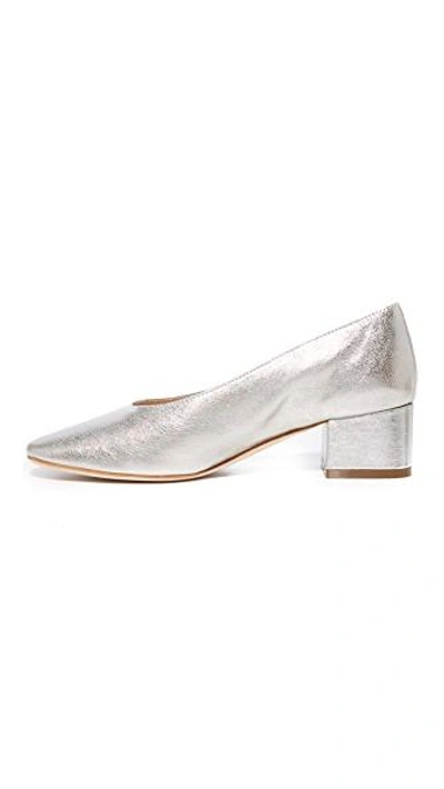 Shop Loeffler Randall Brooks Low Heel Pumps In Silver