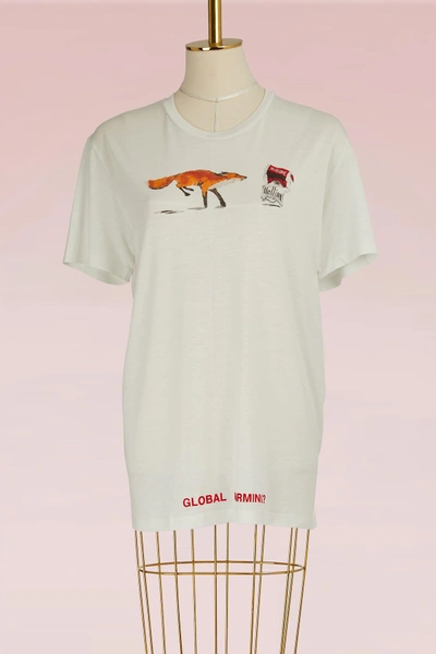 Shop Off-white Fox T-shirt In White Multicolor