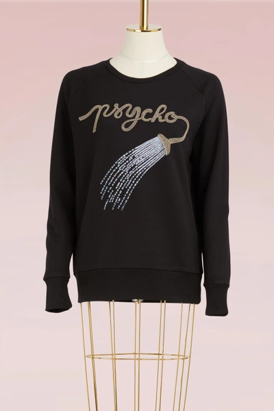 Shop Olympia Le-tan Psycho Sweater In Black