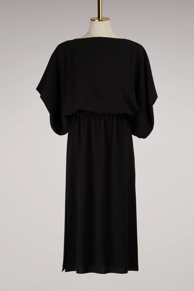 Shop Maison Margiela Crepe Dress In Black