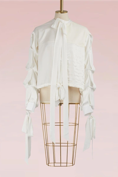 Shop Jw Anderson Soft Tudor Blouse In White