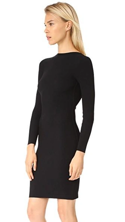 Shop Helmut Lang Tie Back Dress In Black