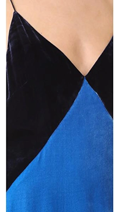 Shop Dion Lee Slip Dress In Cerulean Blue/navy