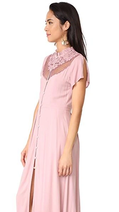 Shop Cleobella Zahara Midid Dress In Dusty Rose