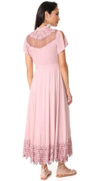 Shop Cleobella Zahara Midid Dress In Dusty Rose
