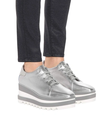 Shop Stella Mccartney Sneak Elyse Platform Sneakers In Silver