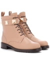 VALENTINO GARAVANI LEATHER ANKLE BOOTS,P00276880