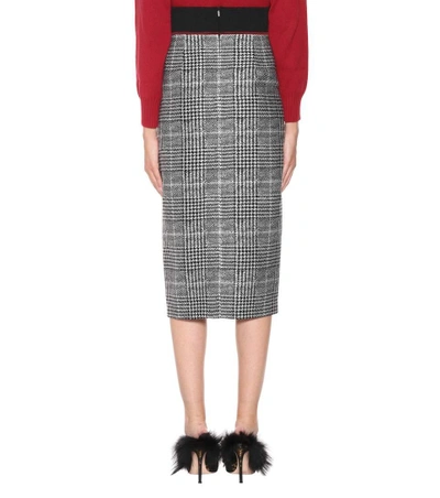 Shop Fendi Wool And Silk Skirt