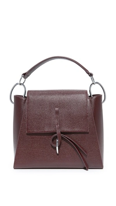 3.1 Phillip Lim / フィリップ リム Leigh Top Handle Leather Satchel In Oxblood