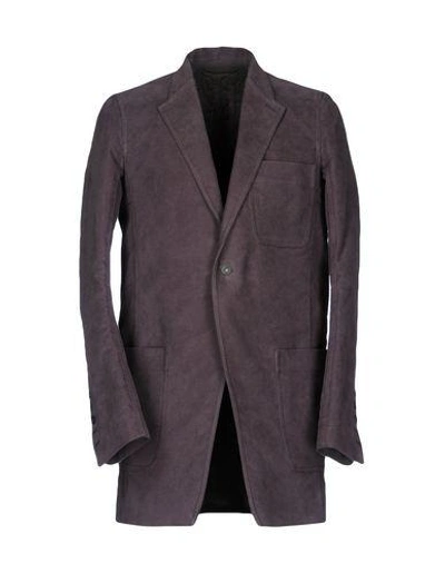 Shop Rick Owens Drkshdw Coat In Grey