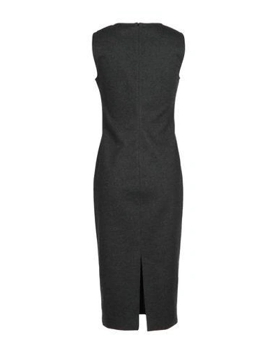 Shop Brunello Cucinelli Knee-length Dress In Steel Grey
