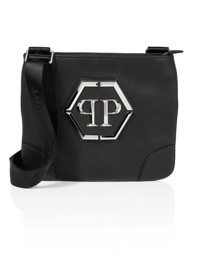 Shop Philipp Plein Cross Body "kansas" In Black/nickel