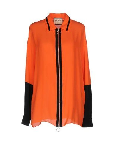 Shop Fausto Puglisi Patterned Shirts & Blouses In Orange