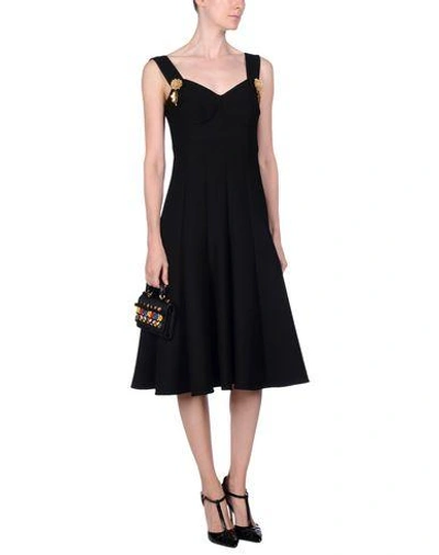 Shop Dolce & Gabbana Knee-length Dresses In Black