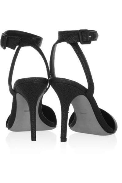 Shop Alexander Wang Stingray-effect Leather Pumps In Black