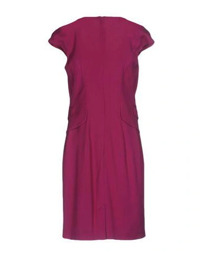 Shop Emporio Armani Short Dresses In Mauve