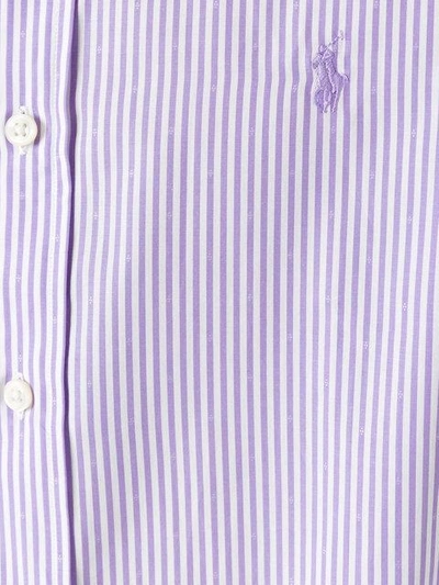 Shop Polo Ralph Lauren Logo Embroidered Striped Shirt