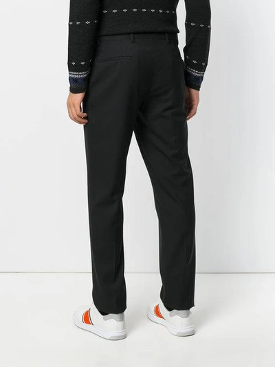 Shop Ps By Paul Smith Straight Leg Trousers - Black