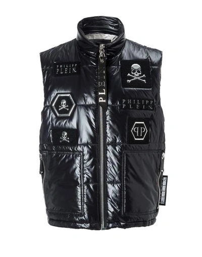 Shop Philipp Plein Short Vest "alexander" In Black