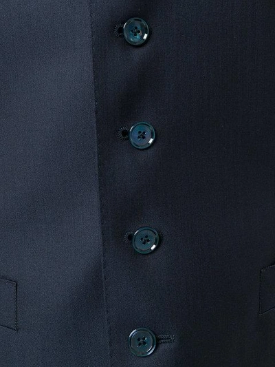 Shop Dolce & Gabbana Classic Three Piece Suit - Blue