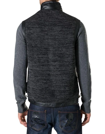 Shop Philipp Plein Leather Vest Short "funky"