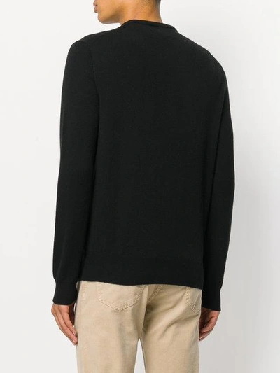 Shop Polo Ralph Lauren V Neck Sweatshirt In Black