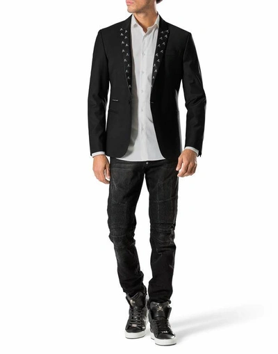 Shop Philipp Plein Blazer "mayor" In Black