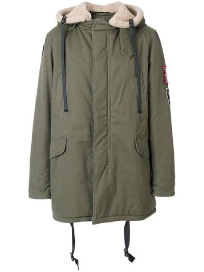 Lanvin Khaki Patchwork Parka  In Green