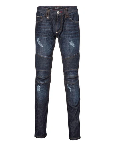 Shop Philipp Plein Biker Straight Cut "san"