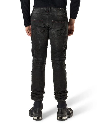 Shop Philipp Plein Biker Straight Cut "san"