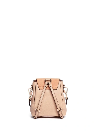 Shop Chloé 'faye' Mini Suede Flap Leather Backpack