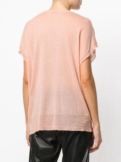 Shop Alexander Wang T By  Scoop Neck Knit Top - Pink