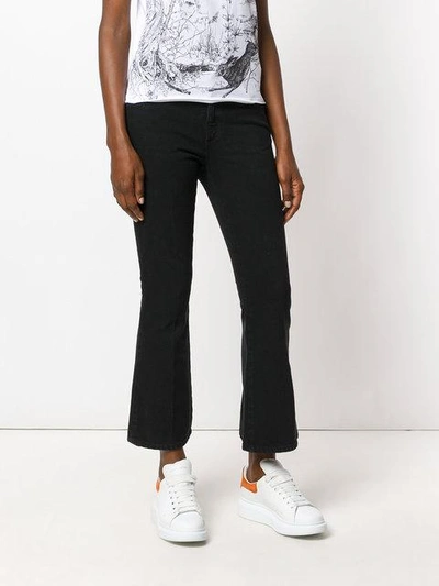 Shop Alexander Mcqueen Kickback Denim Jeans In Black