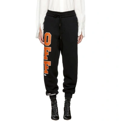 Shop Off-white Black 'off' Lounge Pants In 1019 Black Orange
