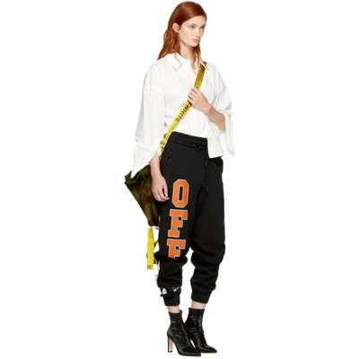 Shop Off-white Black 'off' Lounge Pants In 1019 Black Orange