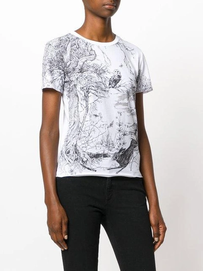 Shop Alexander Mcqueen Woodland Print T-shirt