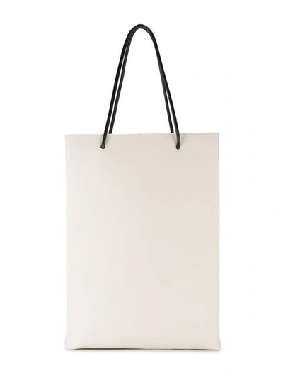 Shop Balenciaga North South Medium Shopping Bag In White