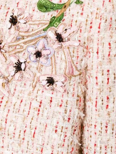 Shop Giambattista Valli Embellished Tweed Jacket - Multicolour