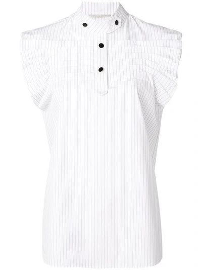Shop Marco De Vincenzo Pinstriped Shirt In White