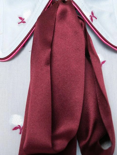 Shop Marc Jacobs Rose Fil Coupe Tie Neck Blouse