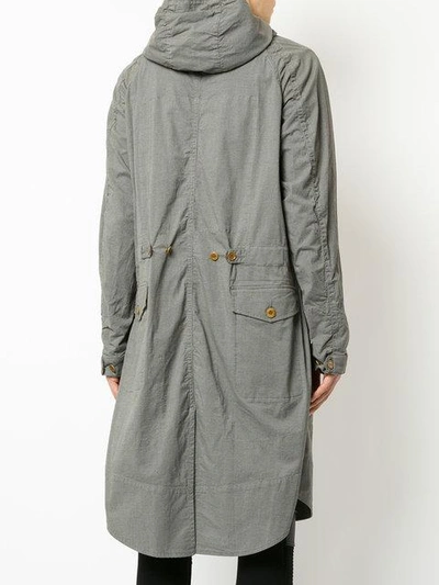 Shop Undercover Hooded Pocket Coat - Grey
