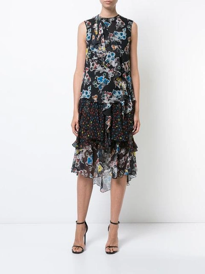 Shop Jason Wu Floral Ruffle Trim Skirt