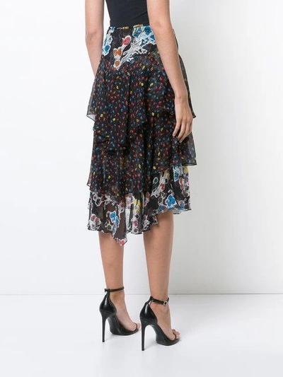 Shop Jason Wu Floral Ruffle Trim Skirt