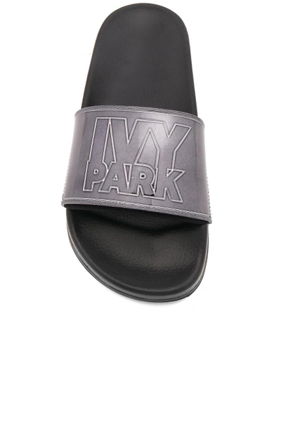 Shop Ivy Park Logo Slides In Black