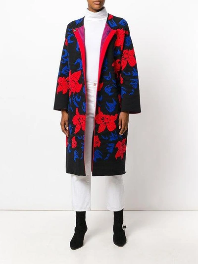 Pucci Knit Belted Overcoat In Black