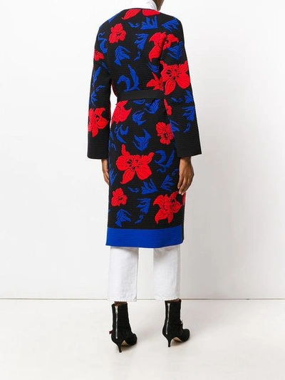 Pucci Knit Belted Overcoat In Black