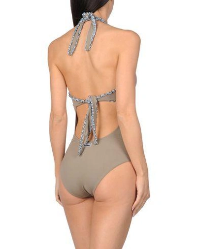 Shop Vilebrequin One-piece Swimsuits In Dove Grey