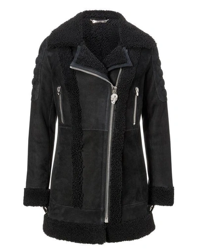 Shop Philipp Plein Leather Biker "still Me"