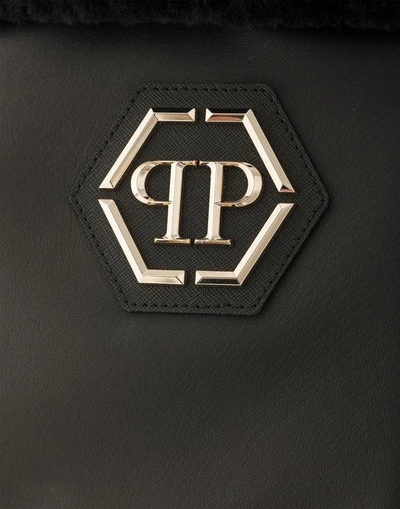 Shop Philipp Plein Leather Jacket "little Italy"