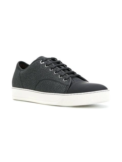 Shop Lanvin Toe Cap Sneakers - Black